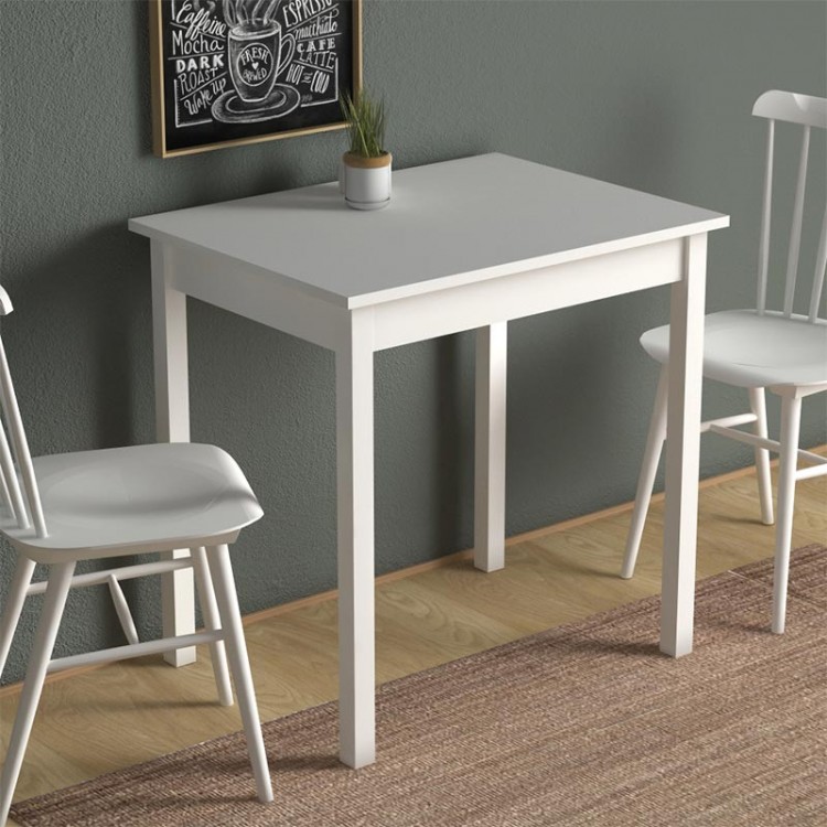 Τραπέζι Mini Megapap μεταλλικό - μελαμίνης χρώμα λευκό 59x78x75εκ.