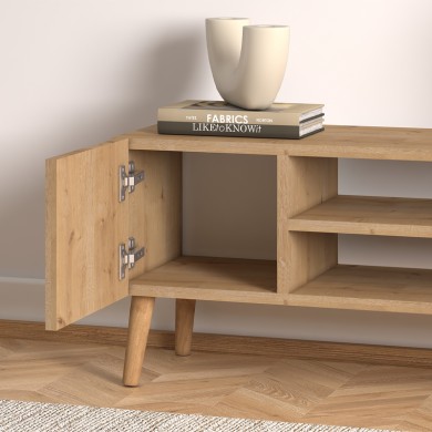 Porto Megapap melamine TV furniture in oak color 90x32x42cm.