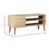 Έπιπλο τηλεόρασης Porto Megapap από μελαμίνη χρώμα oak 90x32x42εκ.
