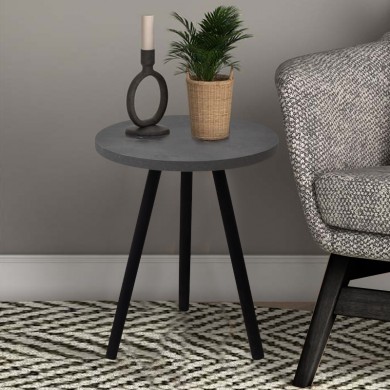 Roma Megapap melamine side table in retro grey color 33,5x33,5x46cm.