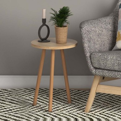 Roma Megapap melamine side table in pine oak color 33,5x33,5x46cm.