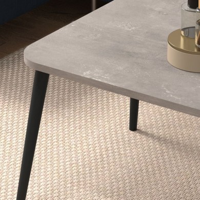 Soul Megapap melamine coffee table in retro grey color 90x55x41cm.