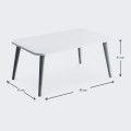 Soul Megapap melamine coffee table in retro grey color 90x55x41cm.