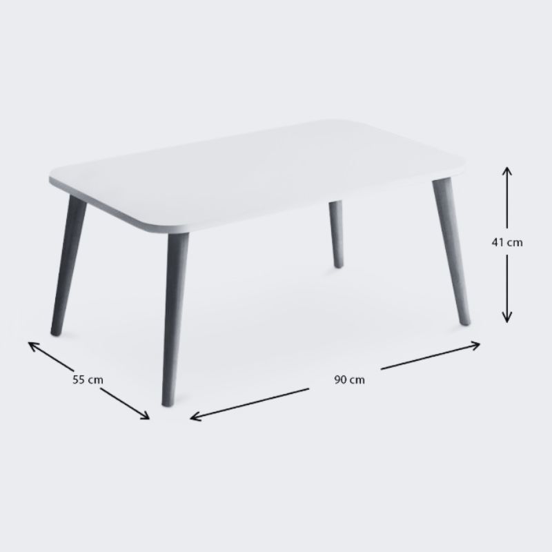Soul Megapap melamine coffee table in retro grey color 90x55x41cm.