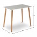 Τραπέζι Fiona Megapap από μελαμίνη χρώμα λευκό 90x55x75εκ.