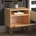 Luce Megapap melamine bedside table in oak color 30x40x47,6cm.
