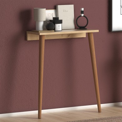 Fiona Megapap melamine wall console in oak color 60x22x73cm.