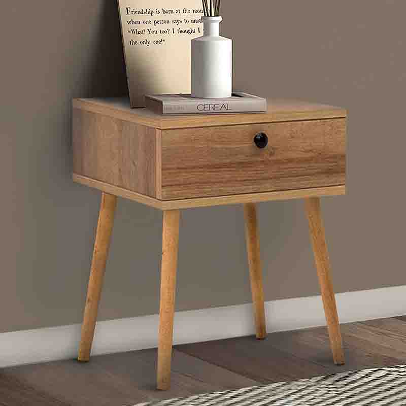 Pauline Megapap melamine bedside table in pine oak color 45x35x61cm.