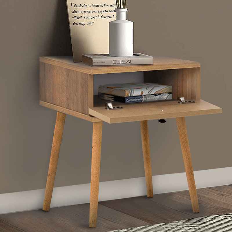 Pauline Megapap melamine bedside table in pine oak color 45x35x61cm.