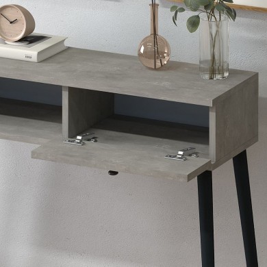 Napoli Megapap melamine console in retro grey color 90x29x88cm.
