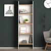 Βιβλιοθήκη μελαμίνης Flora Megapap χρώμα white pine 52x25x158εκ.