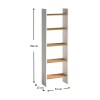 Βιβλιοθήκη μελαμίνης Flora Megapap χρώμα white pine 52x25x158εκ.