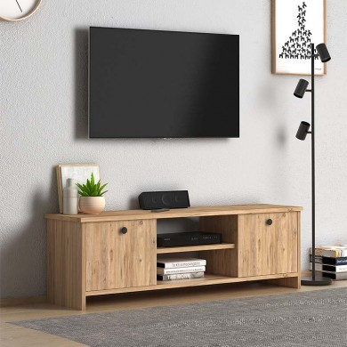 Cube Megapap melamine TV furniture in pine color 120x30x40cm.