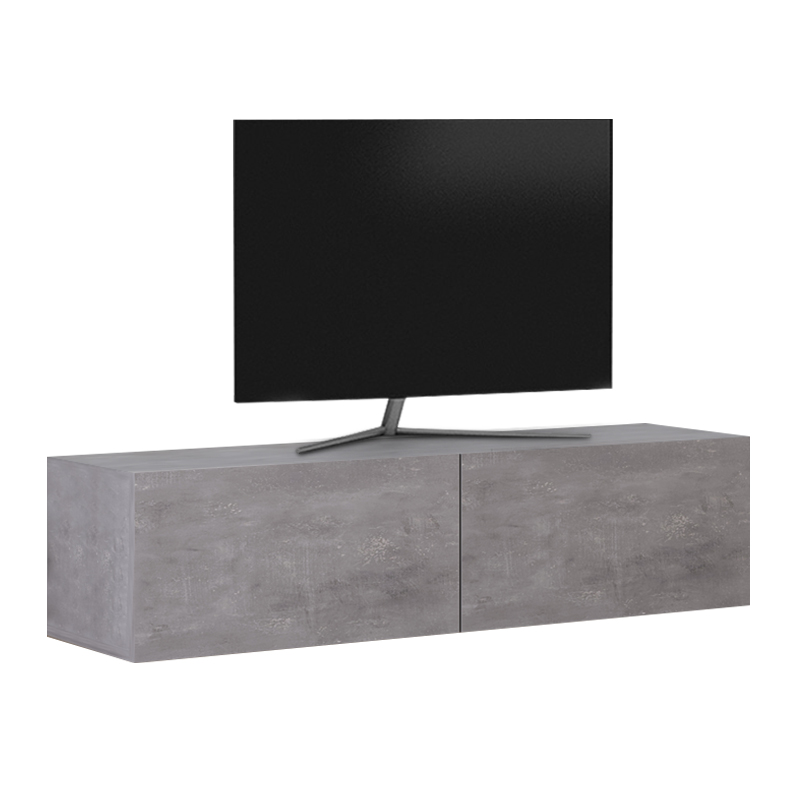 Palm Megapap melamine wall mounted tv furniture in retro grey color 120x32x30cm.