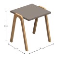 Como Megapap nesting side table set of 3 in brown - cappuccino - cream color 36x32x40cm.