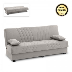 Καναπές - κρεβάτι Marvy Megapap υφασμάτινος με αποθηκευτικό χώρο χρώμα μπεζ 182x77x87εκ.