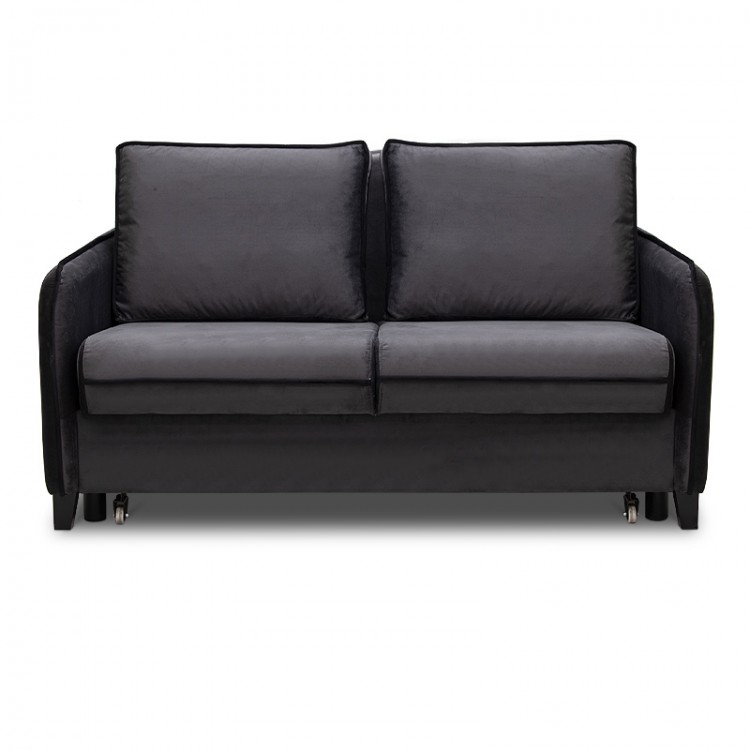 Καναπές - κρεβάτι Naples Megapap διθέσιος υφασμάτινος χρώμα ανθρακί 160x115x88εκ.