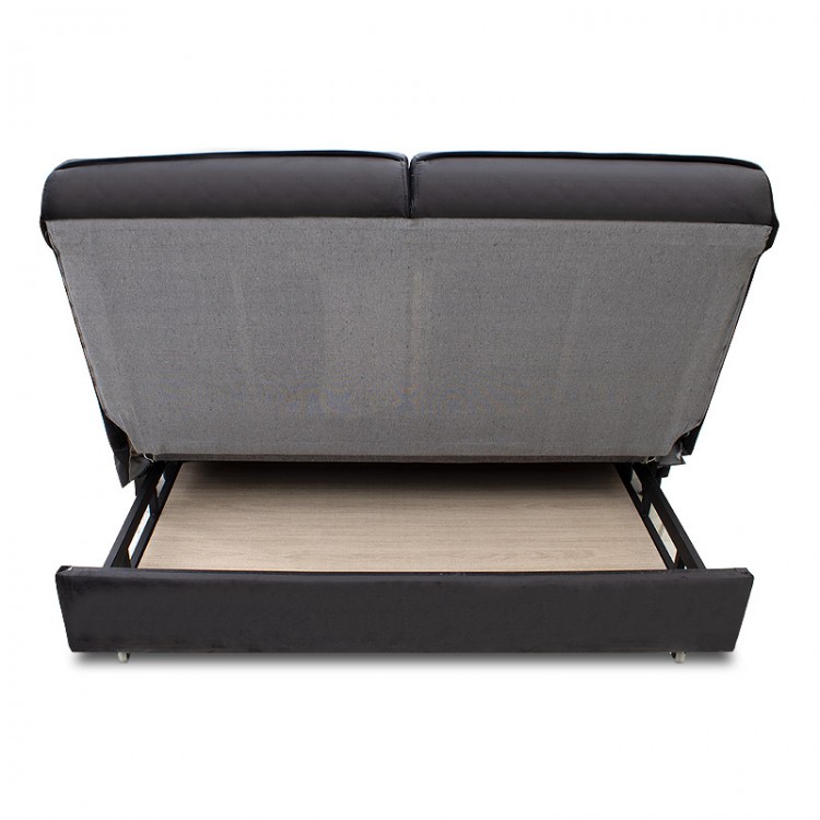 Καναπές - κρεβάτι Naples Megapap διθέσιος υφασμάτινος χρώμα ανθρακί 160x115x88εκ.
