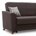 Καναπές - κρεβάτι Albero Megapap τριθέσιος υφασμάτινος χρώμα καφέ 232x92x98εκ.