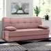 Καναπές - κρεβάτι Sicily Megapap τριθέσιος υφασμάτινος χρώμα σάπιο μήλο 190x90x95εκ.