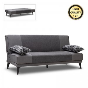 Καναπές - κρεβάτι Caprera Megapap τριθέσιος υφασμάτινος χρώμα ανθρακί - γκρι 190x80x87εκ.