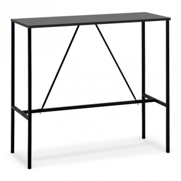Τραπέζι σταντ Rachel Megapap μεταλλικό - μελαμίνης χρώμα μαύρο 100x45x92εκ.