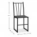 Καρέκλα Thiago Megapap μεταλλική - μελαμίνης χρώμα μαύρο 39x43x86εκ.