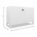 Ντουλάπι κουζίνας/μπάνιου - παπουτσοθήκη μελαμίνης Gilbert Megapap σε λευκό 70x32x48εκ.