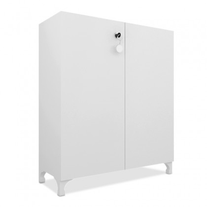 Ντουλάπι κουζίνας/μπάνιου - παπουτσοθήκη μελαμίνης Stevenson Megapap σε λευκό 70x32x88εκ.