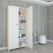 Ντουλάπι κουζίνας/μπάνιου - παπουτσοθήκη μελαμίνης Cicero Megapap λευκό 70x32x188εκ.