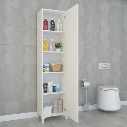 Ντουλάπι κουζίνας/μπάνιου - παπουτσοθήκη μελαμίνης Pope Megapap σε λευκό 30x32x168εκ.