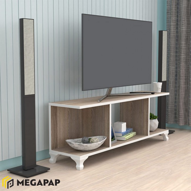 Έπιπλο τηλεόρασης Modica Megapap από μελαμίνη χρώμα cordoba 120x30x38εκ.