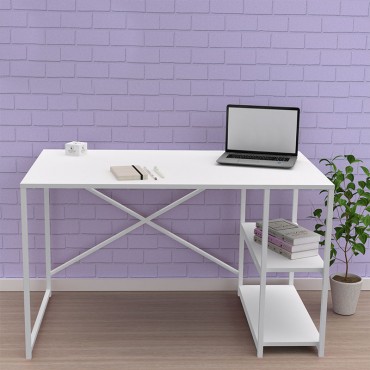 Γραφείο εργασίας - υπολογιστή Zola Megapap από μελαμίνη χρώμα λευκό 110x60x75εκ.