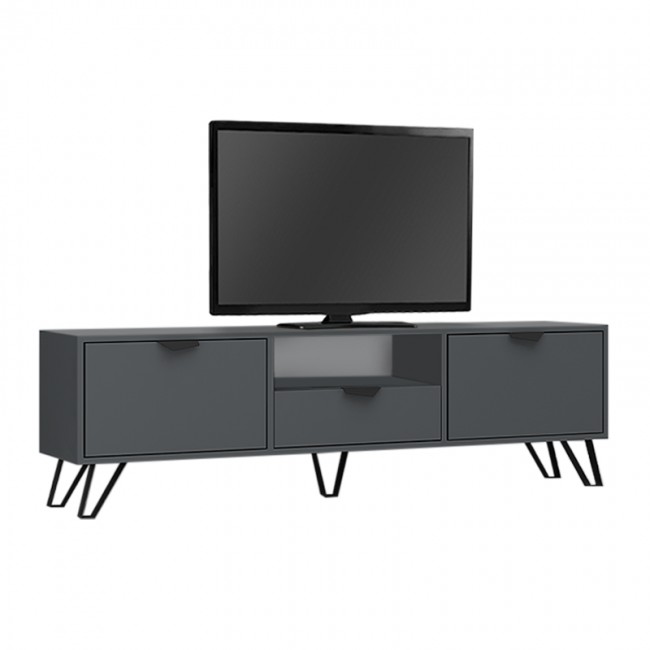 Έπιπλο τηλεόρασης Jasmine Megapap χρώμα γκρι 170x35x50εκ.