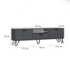 Έπιπλο τηλεόρασης Jasmine Megapap χρώμα γκρι 170x35x50εκ.