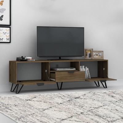 Έπιπλο τηλεόρασης Jasmine Megapap χρώμα καρυδί 170x35x50εκ.
