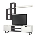Lonsa Megapap melamine TV unit in white color 160x35x40cm.