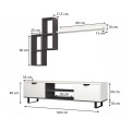 Lonsa Megapap melamine TV unit in white color 160x35x40cm.