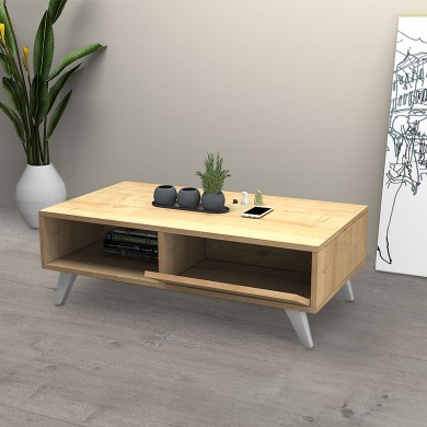 Aster Megapap melamine coffee table in sonoma color 120x56x40cm.