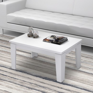 Growth Megapap melamine coffee table in white color 90x45x45cm.