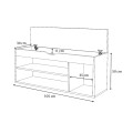 Mod Megapap melamine shoe rack of 8 pairs in sonoma color 105x30x48cm.