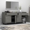 Μπουφές Sila Megapap χρώμα γκρι σκυροδέματος 140x45x72εκ.
