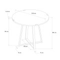 Τραπέζι Rubes Megapap χρώμα γκρι σκυροδέματος 100x100x78εκ.