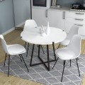 Rubes Megapap metallic - melamine table in anthracite - white color 100x100x78cm.