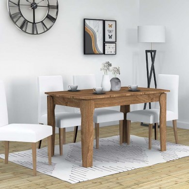 Τραπέζι Marlon Megapap επεκτεινόμενο χρώμα καρυδί 140+40x80x76εκ.