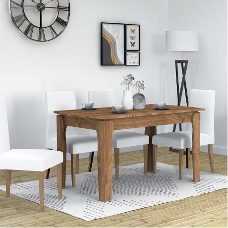 Marlon Megapap melamine expanding table in walnut color 140+40x80x76cm.