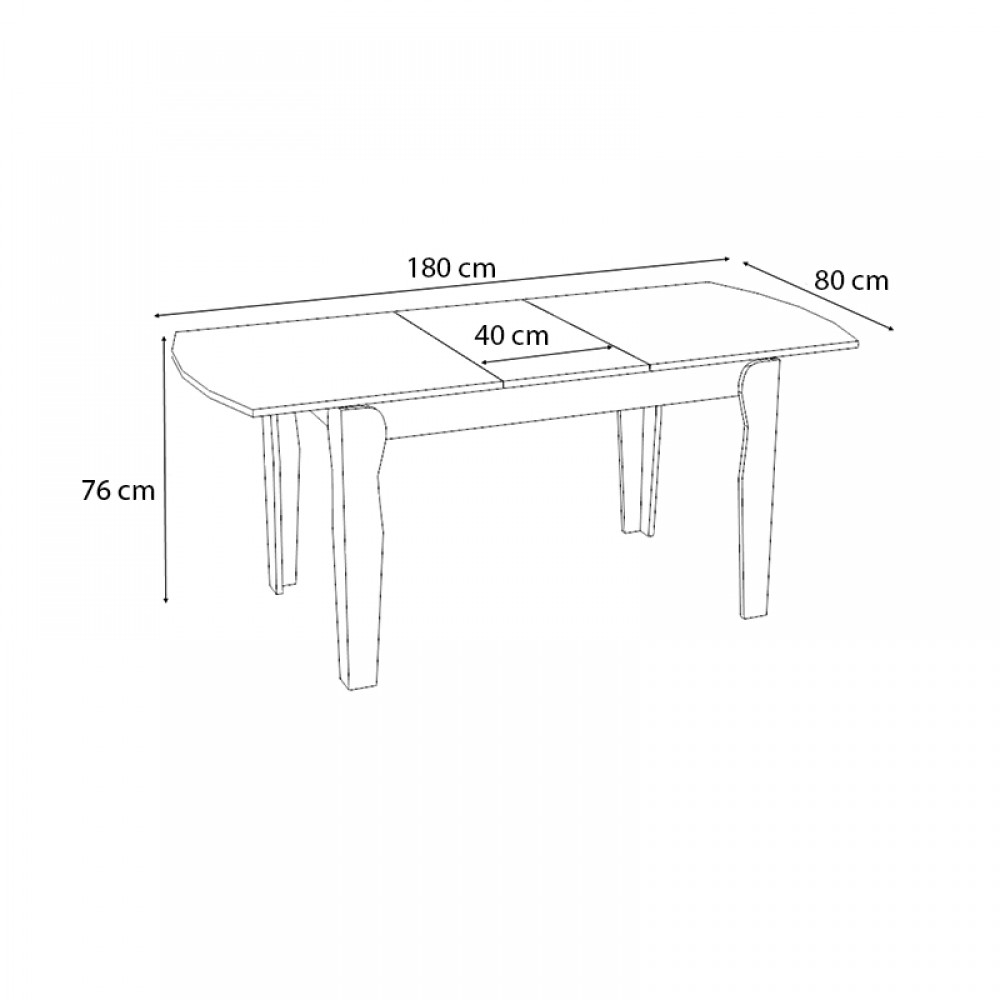 Τραπέζι Marlon Megapap επεκτεινόμενο μελαμίνης χρώμα sonoma 140+40x80x76εκ.