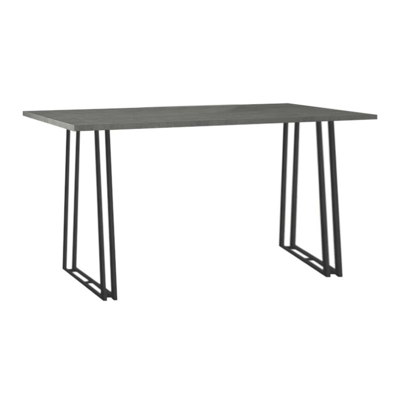 Gable Megapap metallic - melamine table in anthracite color 140x80x76cm.