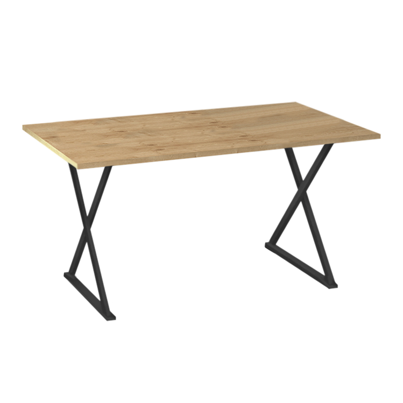Bette Megapap metallic - melamine table in sonoma - anthracite color 140x80x76cm.