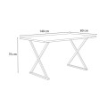 Bette Megapap metallic - melamine table in sonoma - anthracite color 140x80x76cm.